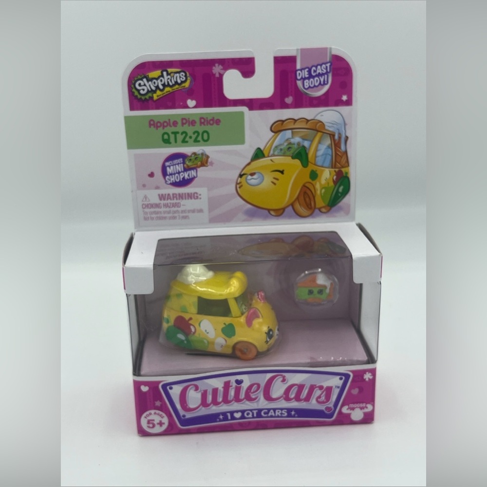 Shopkins Cutie Cars APPLE PIE RIDE QT2-20 w Mini Shopkin Die Cast Body 2016 New